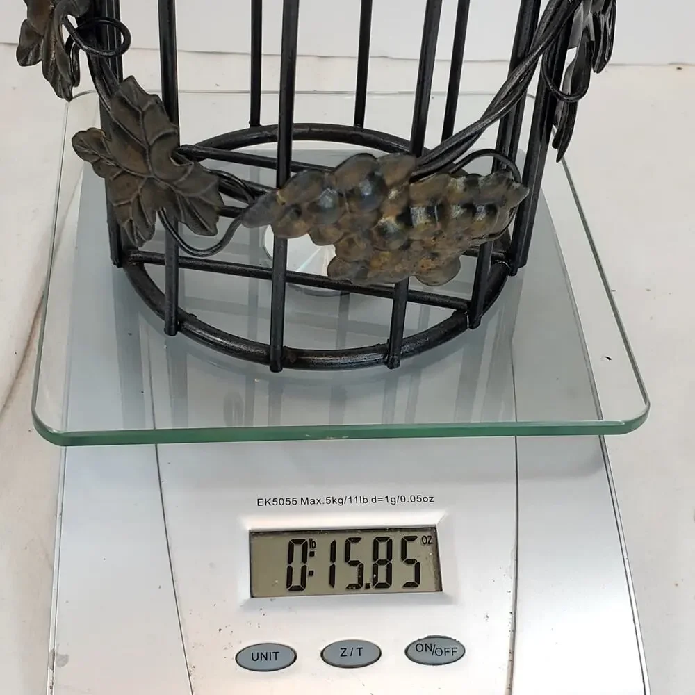 Grape Vine Barware Bottle Wire Caddy Basket Carrier Holder Display Decor Vtg